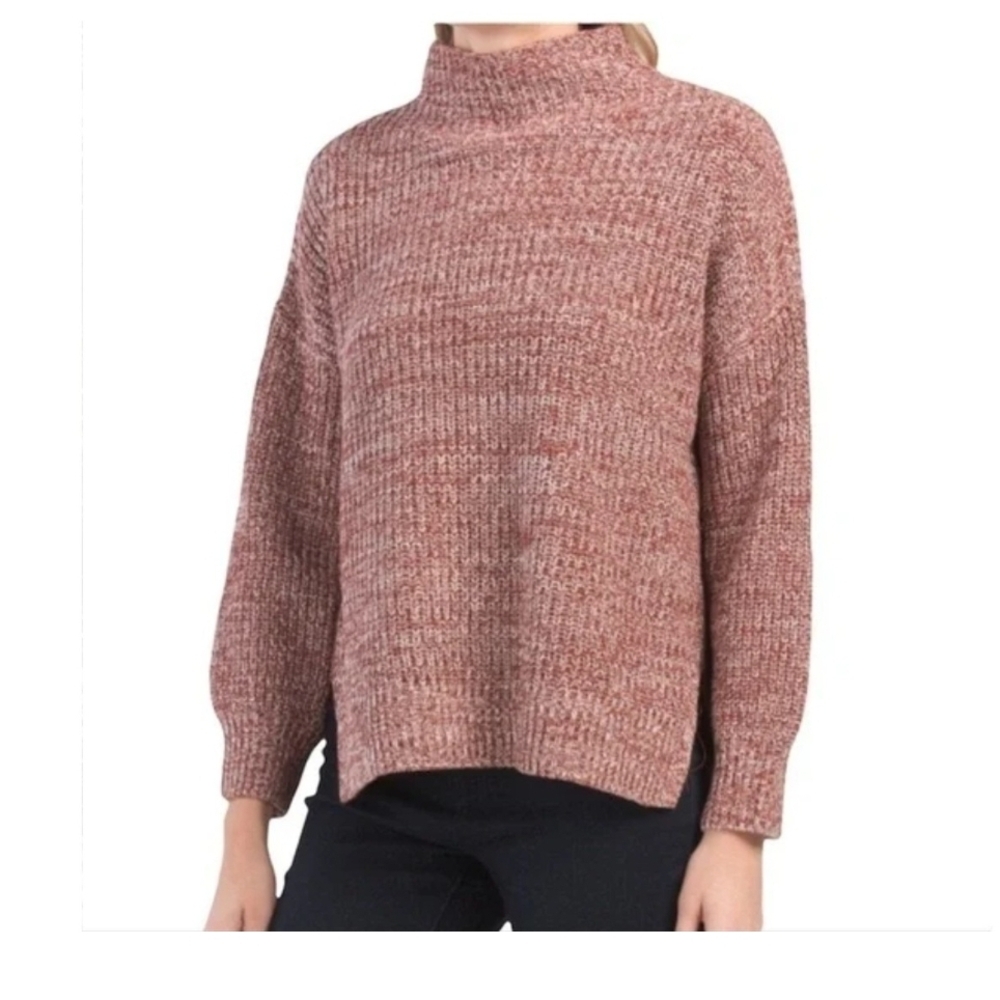 Cupcakes & Cashmere Marbled Cowl Neck Sweater